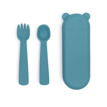 Load image into Gallery viewer, Feedie Folk and spoon set - Blue dusk
